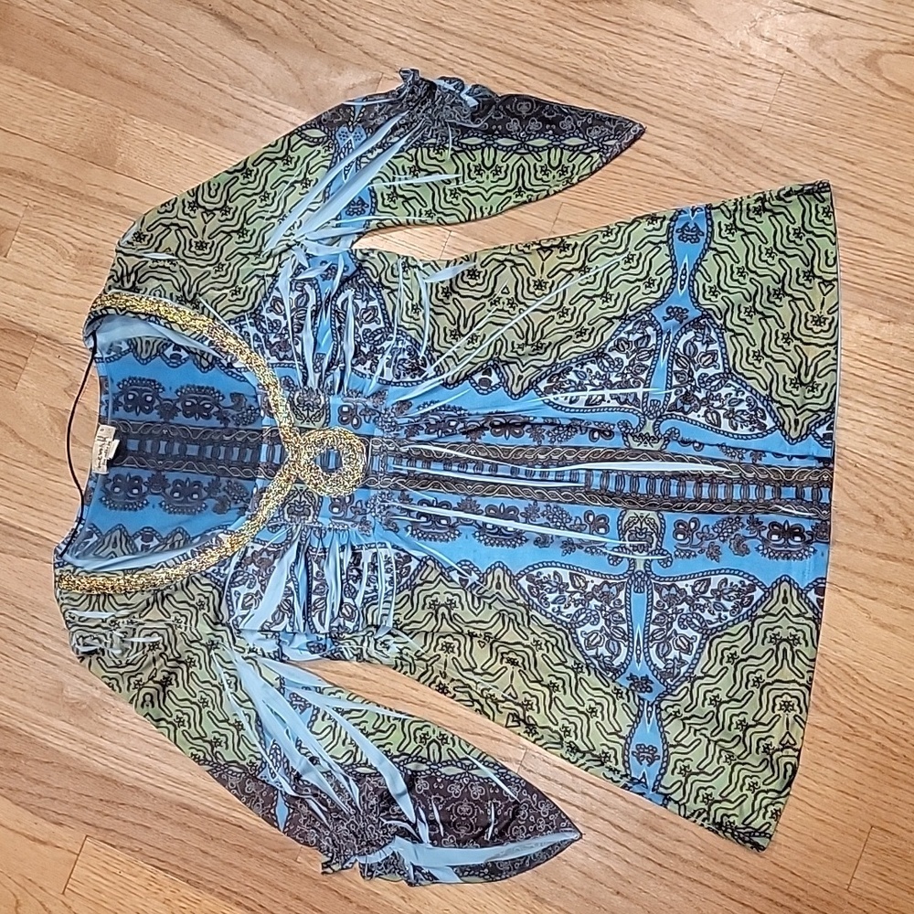 New Oneworld Bohemian Print Tunic Top - image 1